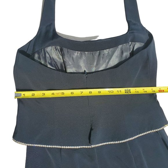 Vintage Jones New York Backless Halter Top Jumpsuit Size 8 Black - Picture 8 of 11